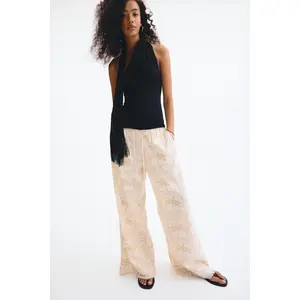H&M Linen-blend drawstring trousers