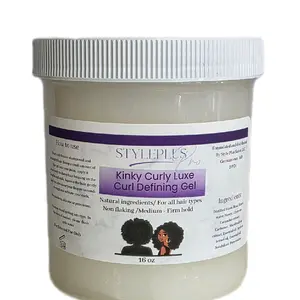 Kinky Curly Luxe Defining Gel for 3a-4c Hair Types Long Lasting Hold, No Flake  Clear Formula Haircare