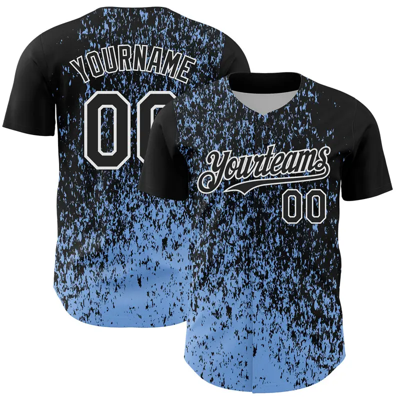 Custom Abstract Fragment Splatter Authentic Baseball Jersey – Personalized Team Name Your Name & Number Collection Jersey Shirt for Men Women Youth Kid Game Day Outfit For Baseball Fans, Sports Lovers