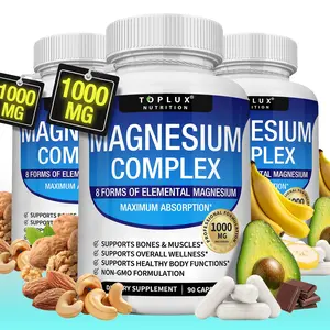 Multi Pack Selection Magnesium Complex 8 in 1 Magnesium Supplement 90 Vegan Capsules Each USA Made