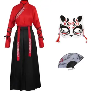 Hanfu Chinese Dress for Women Halloween Cosplay Anime Asian Samurai Costume