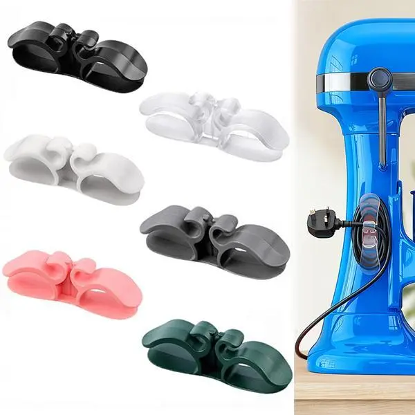 Appliance Cord Organizer 6PCS Upgraded Food Grade Silicone Cord Wrapper for Kitchen Appliances Air Fryers Coffee Makers Pressure Cookers Toasters Ovens