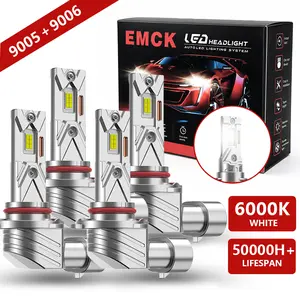 Upgraded OKCKMK Anti-Glare Car Headlights, 9005/HB3/9006/HB4 White LED Headlight Kit, 30,000 lm brightness boost (900%), 6000–6500 K cool white, plug-and-play