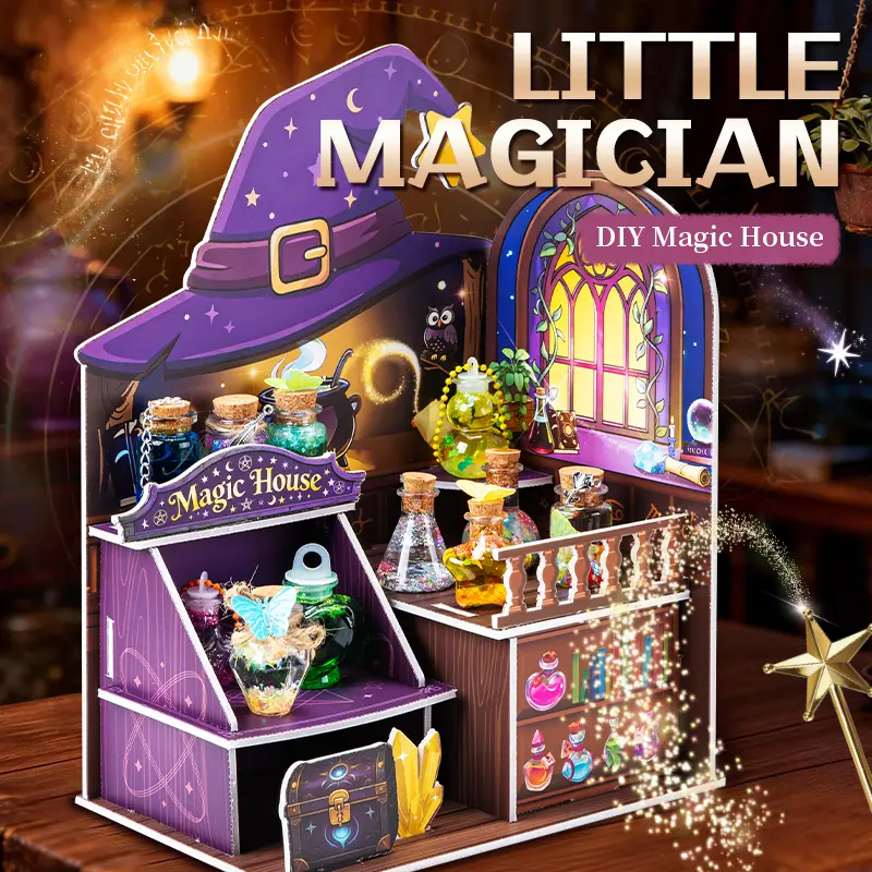 Witch Magician Potion Magic Bottle Set, Steam Science Experiment Toy, Natural Phenomenon DIY Toy, Magic Gift, Parent-Child Interaction, Ages 6+, Science Experiment Kit