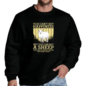 100% Cotton Unisex Sweatshirt Featuring Cute Sheep Design – Perfect for Sheep Enthusiasts