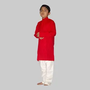 Boys' Chikankari Kurta Pajama Set – Traditional Ethnic Wear for Kids | Soft Cotton, Intricate Embroidery, Perfect for Festivals & Weddings
