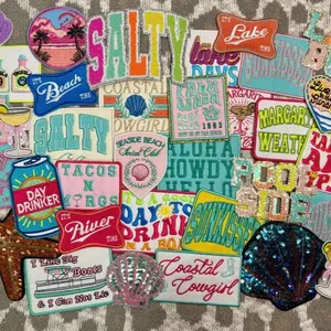 MYSTERY SUMMER Patch Bundle Iron On Hat Patch | 5 Summer Hat Patch