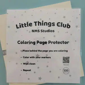 Reusable Coloring Page Protector | Prevent Marker Bleed-Through