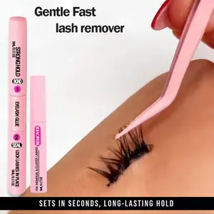 2-In-1 Long-Lasting Eyelash Bond & Seal Glue, 5ML Liquid Eyelash Cluster Glue, Durable Waterproof Adhesive for False Eyelashes