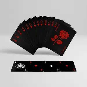 Waterproof Playing Cards – PVC Poker Deck with Unique Pattern & Flower Backing for Party, Games & Magic