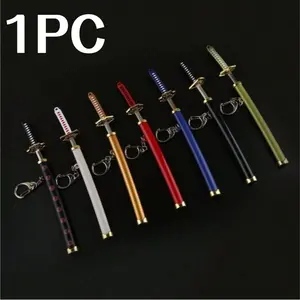 Cool Men's Alloy Knife Keychain, Fashionable Alloy Keychain, Keyrings, Detachable Protective Case, Unsharpened Blade, Durable Accessory for Everyday Use