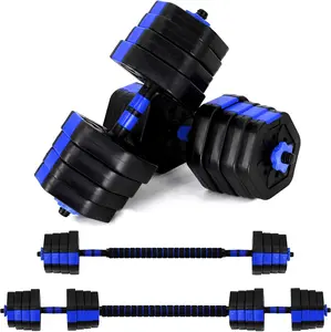 Adjustable Weight Dumbbell Set, 66/35LBS Weight Set Use as Dumbbell, Barbell, Kettlebell and Push-up Pesas Para Ejercicios en Casa, Multi-functional Fitness Exercise Equipment for Home Gym