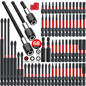K7 Magnetic Anti-Slip Impact Screwdriver Bit Set, Replaceable Screwdriver Bits with CNC Machined S2 Steel PH2 Heads, Powerful Grip Magnetic Holder for Drills, High Hardness Cross Blade