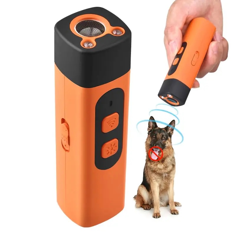 Dog Bark Deterrent Device - 25KHz Safe Sonic Dog Repeller, 50ft Range Rechargeable Anti Barking Deterrent Professional LED Sonic Bark Silencer for Indoor Outdoor Dog Training
