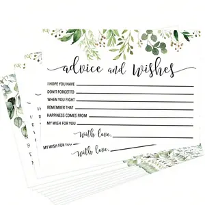 Wedding Wish Cards Set, 50pcs Gift & Decorative Card Pack, Perfect for Bridal Shower Games, Wedding Blessing Sentiments, Wedding Cards For Bride And Groom, Inspirational Greeting Cards