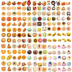 72pcs Mini Food Drink Bottle Toys Dollhouse Kitchen DIY Accessories, Resin Miniature Toy Set for Playhouses, Creative Kids' Gift Idea