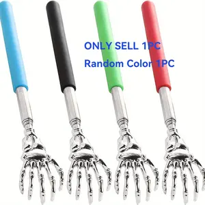 Portable Telescopic Back Scratcher, 1 Count Stainless Steel Extendable Back Massager with Comfort Grip Handle, Ideal for Elderly & Itch Relief, Body Care Tool, Metal Extendable Back Scratcher, Backscratcher
