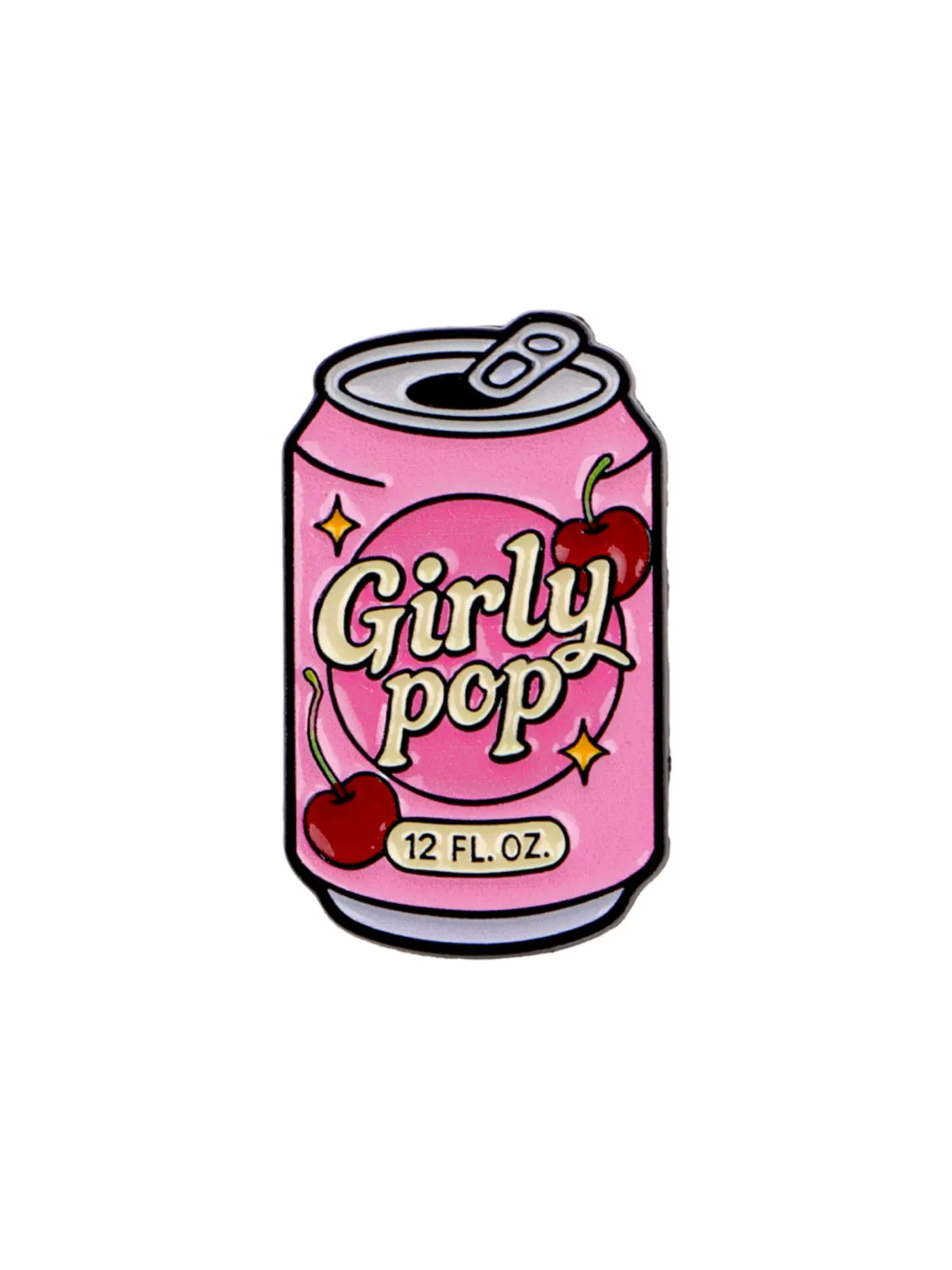 "Girly Pop" Quote Enamel Pin, Lapel Pin, Y2K Style Cute Zinc Alloy Brooch Badge, Trendy Fashion Accessory, Perfect Birthday Gift for Girls & Women