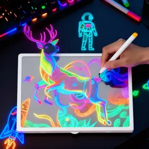 【FaddishDeal】New Abyss Writing Board, Illuminated, Three-Dimensional, Infinite Depth, 3D Visual Magnetized Desktop Ornament