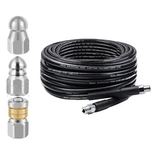 Sewer Jetter Kit For Pressure Washer Drain, 1 Set Newest 5800PSI Drain Cleaner Hose, 6M/10M/15M/30M/45M NPT 1/4 Inch 5000PSI Sewer Jetter Nozzle, Cleaning Accessories, Power Tools Accessories, Heavy Duty, Pipe, Hardware, Pressure Washer Attachment