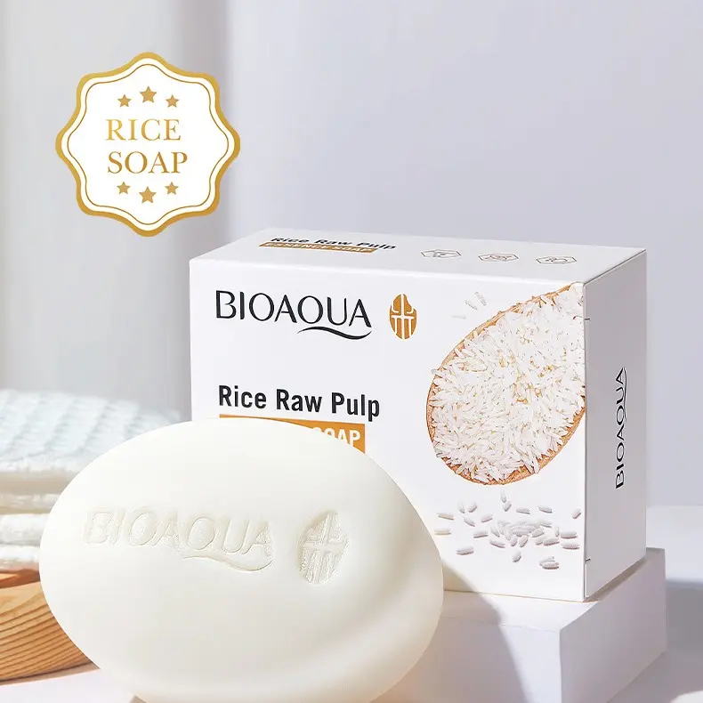 Rice puree soap bath mild face wash bath soap essential oil handmade soap