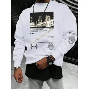 Tiktok Trendy New York Scenery & Inspirational Graphic Sweatshirt, Soft Fitted Casual Wear, Comfortable Home Style, Fall&winterGift
