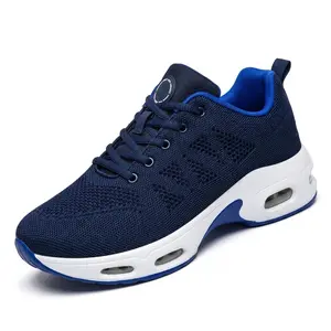 Men's Shock-Absorbing Athletic Shoes | Lightweight Knit Gym Sneakers