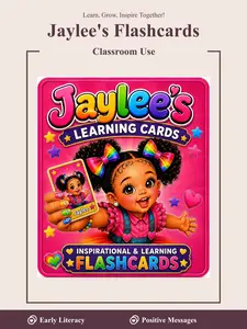 Jaylee’s Educational Learning Flashcards | Positive Message Card Set