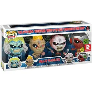 Iron Maiden - FUNKO POP! ROCKS: Iron Maiden - Eddie 4PK Glow in the Dark Box Set ()  [COLLECTIBLES] Aec Exclusive, Vinyl figurine/statue
