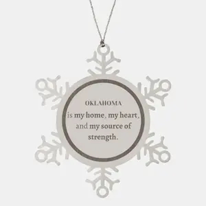 Oklahoma is my home Gifts, Lovely Oklahoma Birthday Christmas Snowflake Ornament For People from Oklahoma, Men, Women, Friends