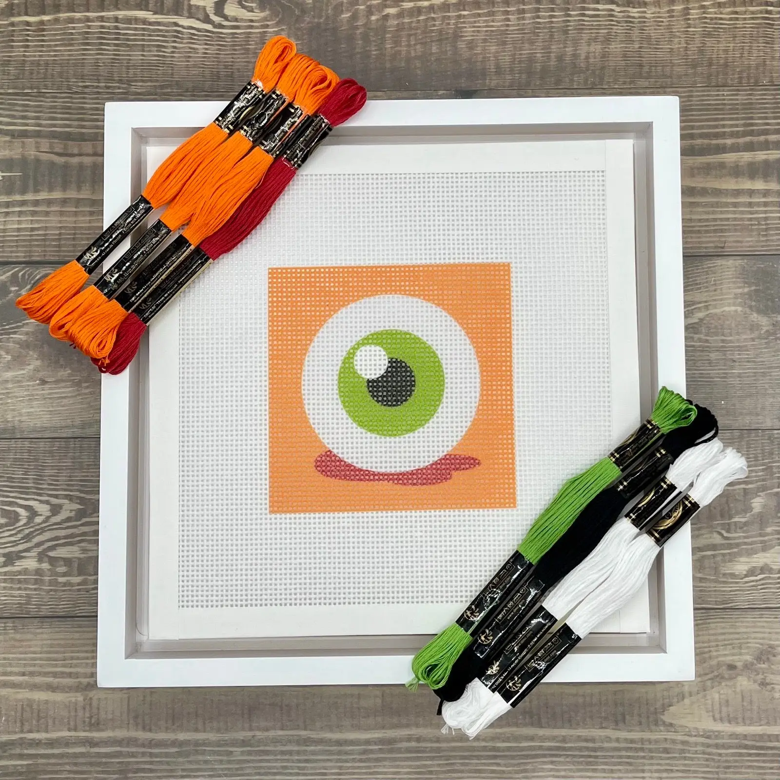 Halloween Eyeball Needlepoint Design