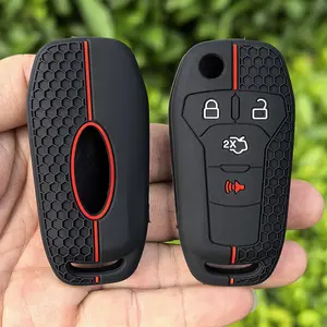 Key Protection For Ford Mustang Fusion Explorer Ka Focus S-MAX Fiesta Silicone Car Key Case Cover Accessories