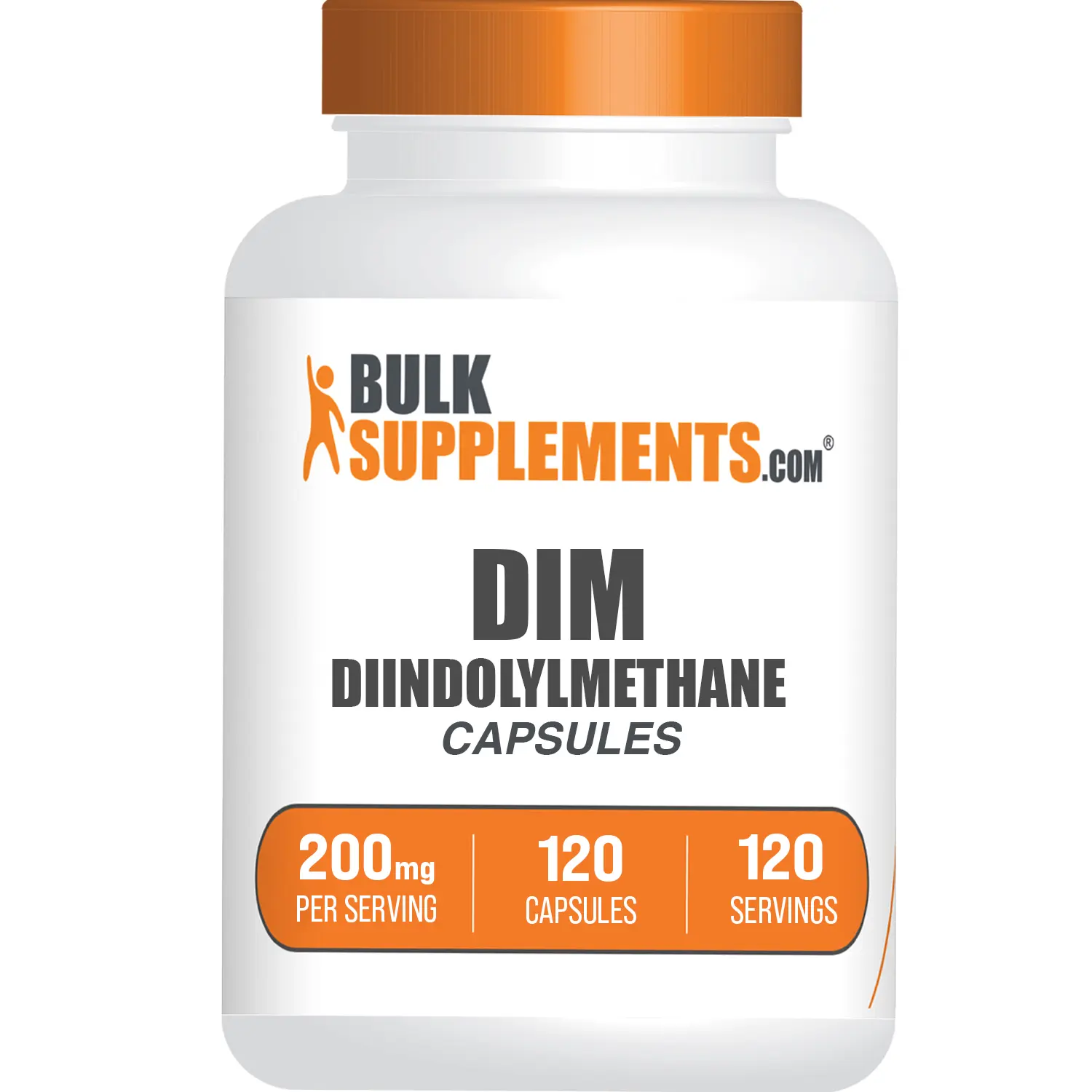 BULKSUPPLEMENTS.COM DIM Diindolylmethane Capsules - Additive-Free, Sugar-Free, Unflavored Antioxidant Self Care Products - Supports Heart, Bone Health - 120 Capsules, 200mg per Serving