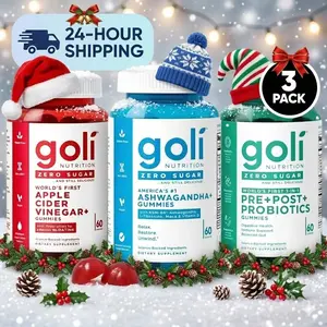 Goli Nutrition 3-Pack Gummies Bundle - Fast 24H Shipping