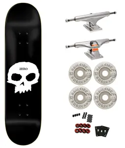 Zero Premium Skateboard with Indy Trucks, Spitfire Wheels 7.5" Single Skull