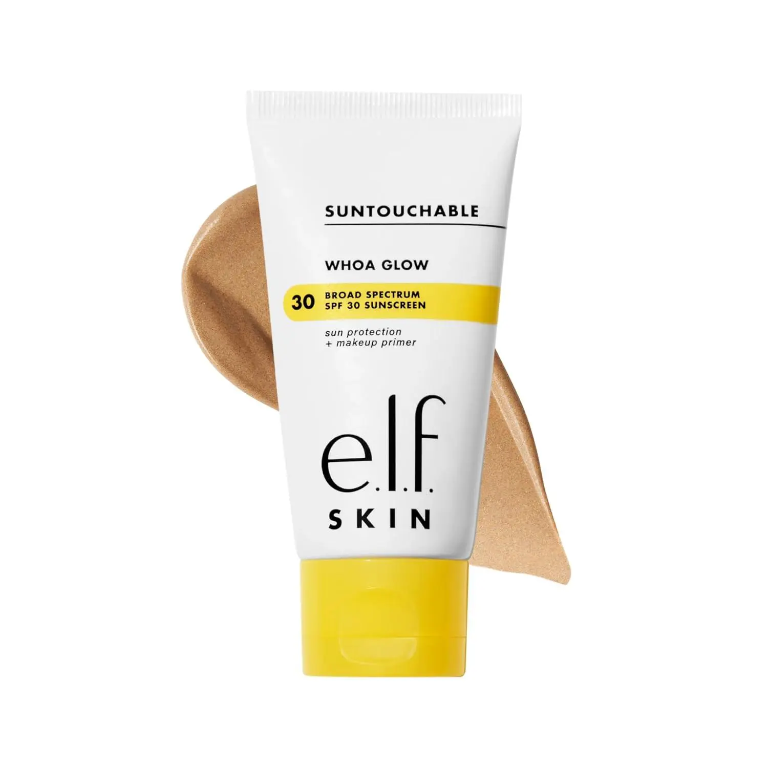 e.l.f. SKIN Suntouchable Whoa Glow SPF 30, Sunlight | Face Sunscreen & Makeup Primer with Hyaluronic Acid, Vegan & Cruelty-Free