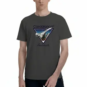 CHARCOAL Men's Printed T-Shirt |Supersonic Jet Blue Triangle| Breathable Cotton Summer Top | Ideal Gift For Men