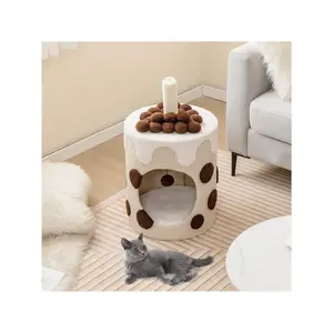 Bubble Tea Cat Tree Tower With Scratching Post