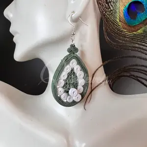 Medium Tear Drop Quilling Earrings