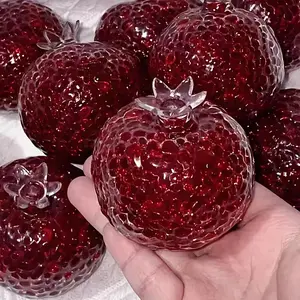 Handcrafted Pomegranate-Shaped Stress Relief Ball Creative Malleable Durable Acrylic Squeeze Toy Fun Novelty Holiday Party Gifts