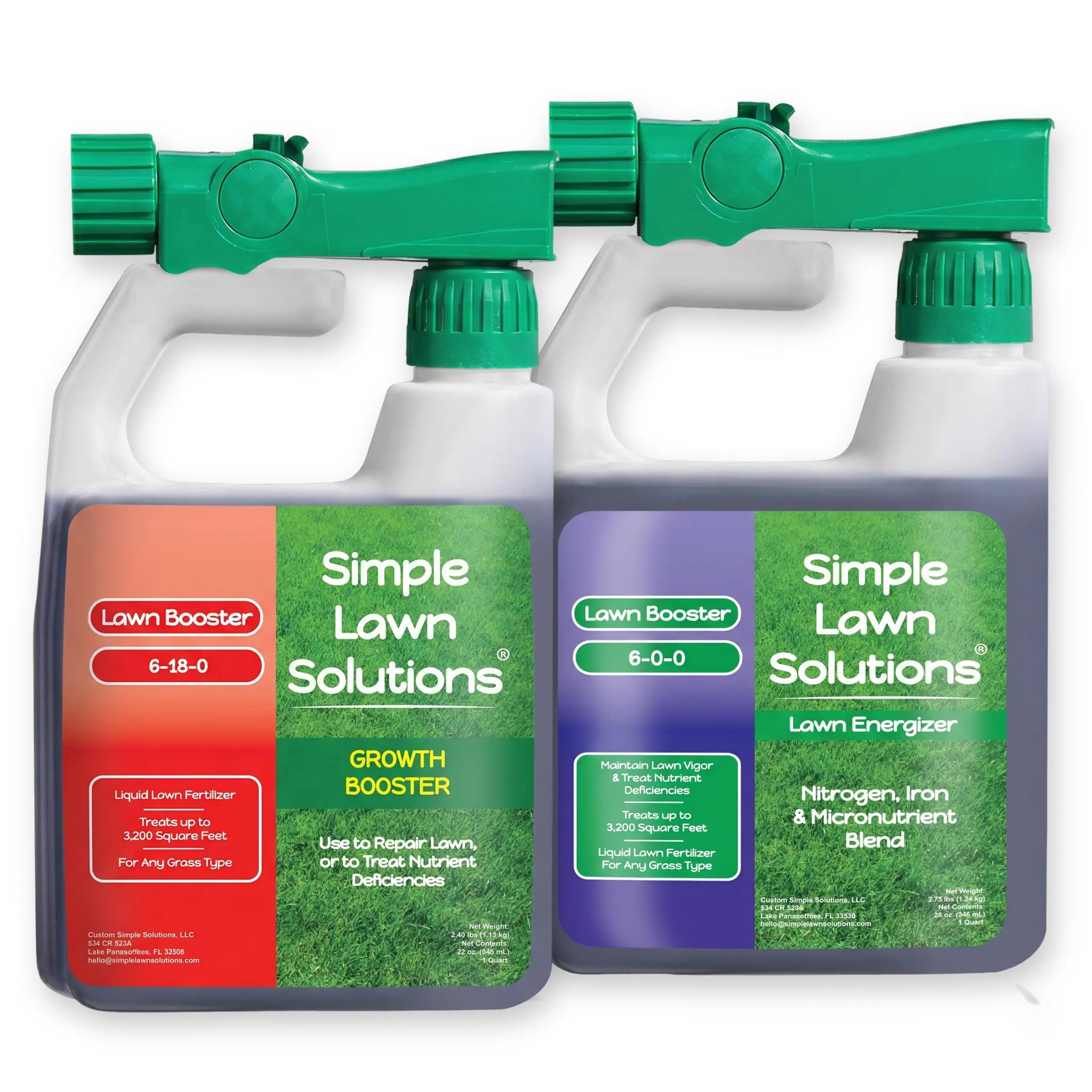 Growth + Green Lawn Booster Bundle - Lawn Energizer + Extreme Growth Booster -32oz