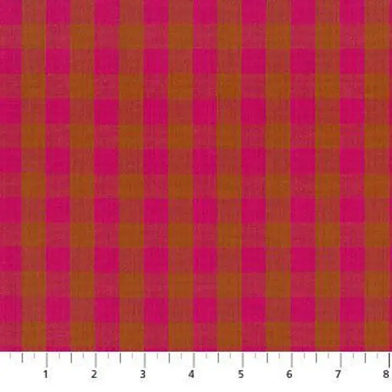 Fabric Anna Maria Textiles Hot Pink Common Ground Garden Variety Yarn Dyed Wovens by the Quarter Yard WAMT101-25L