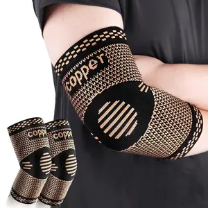 Copper Elbow Sleeve,Elbow Compression Sleeve, Elbow Brace For Tendonitis and Tennis Elbow,Golfers, Arthritis, Bursitis. Elbow Pain Relief,Weightlifting, Fit for Men & Women