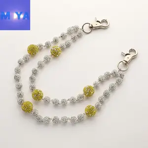 Yellow Drill Ball Hip Hop Chain, Heavy Street Style Pants Chain, Fashion Baggy Jeans Accessory