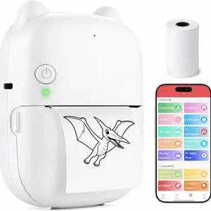 AI Voice Sticker Printer for Kids, Mini Thermal Sticker Maker, Inkless Portable Talk-to-Print Printer for Coloring Pages, Journals, DIY & Gifts