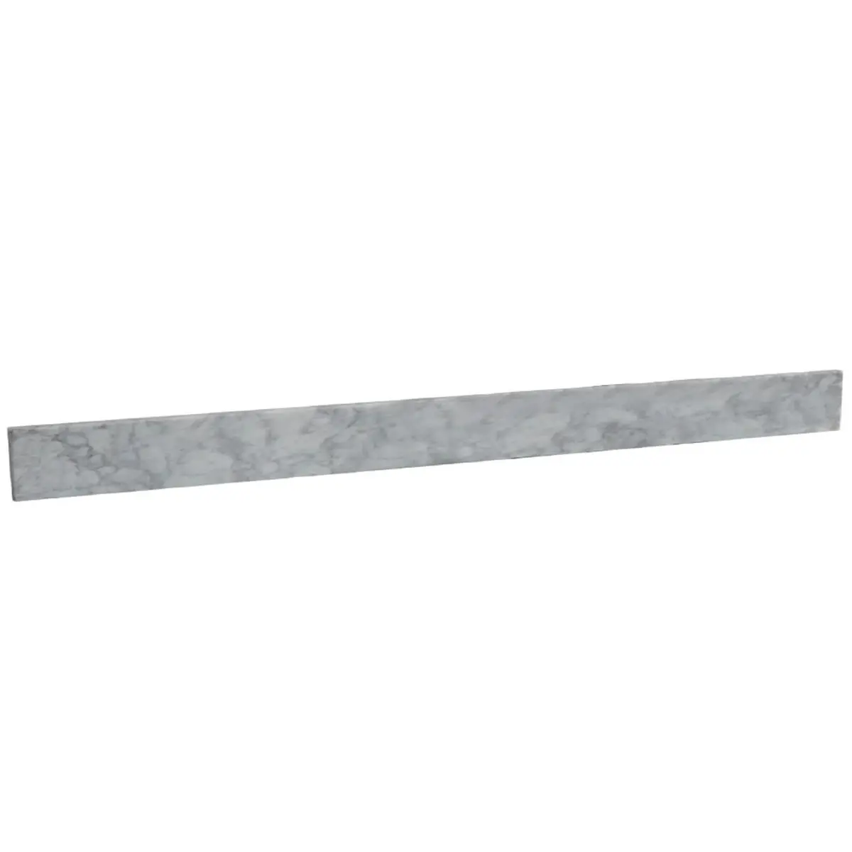 White Carrara Natural Marble Backsplash - 55x4x0.67 in, Decorative, High Gloss, Easy-to-Maintain, High Tone Variation, Indoor Use, Ideal for Bathroom, Home Improvement Building Supplies