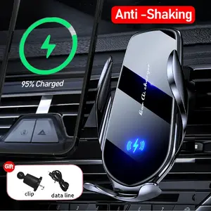 Car Wireless Charger Air Vent Car Phone Holder Mount 15W Fast Charging Station Car Bracket For iPhone17 16  15 14 13 12 Samsung motor