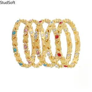 2026 New Women's Adjustable Magnetic Bracelet with Alloy Gold and Diamond Inlay - Fashion Bracelet