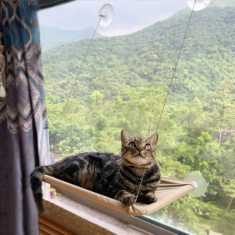 【Already have 10K favorites】Cat Window Perch，Easy to Assemble For Large Cats & Multi-Cat Homes，Cat Window Hammock – Mess-Free Waterproof Cats Window，Indoor Cat Seat,Suction Cup Pet Hanging Bed，Comfortable Sunbathing Lounger for Indoor Cats tiktokshopsprin