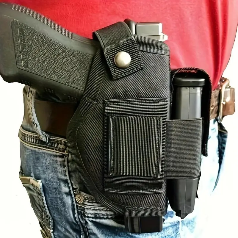 Unisex holster, 9mm pistol holster, IWB/OWB concealed carry pistol holster with magazine pouch.